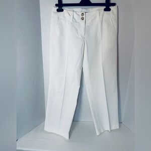 Theory White Crop Pant
